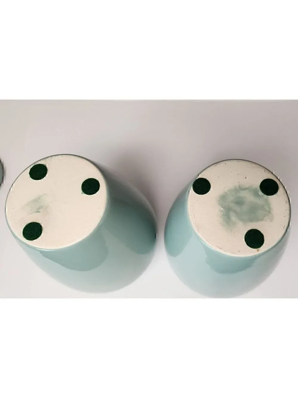 Lots of 2 China ancient Porcelain Blue Glaze Open light Lid 14.6